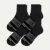 Men's Merino Wool Blend Quarter Sock 4-Pack - Black Mix [8801]