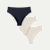 Women's Super Soft Thong 3-Pack - Navy Heather Mix