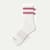Women's Vintage Stripes Half Calf Socks - dried rose L [8889]