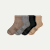 Merino Modern Rib Quarter Socks - grey taupe mix L [10592]