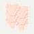 Women's No Show Hipster 6-Pack - Pink Sandstone L