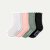 Ruffle Rib Calf Socks - pink sage mix L [10605]