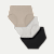 Women's Super Soft High Rise Full Brief 3-Pack - Nude Grey Black Mix L