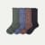 Men's Merino Wool Blend Calf Sock 4-Pack - navy glacier mix L [10258]