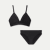 Women's Seamless Triangle Bralette + Bikini - Black L