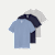 Men's Pima Cotton Crew Neck T-Shirt 3-Pack - Blue Smoke MIx L