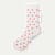 Women's Valentine’s Half Calf Socks - Soft White L [8597]
