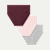 Women's Seamless High Rise Brief 3-Pack - Burgundy Grey Blush Mix L