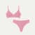 Womenâ€™s No Show Plunge Bralette + Thong Pack - Dried Rose L