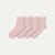 Women's Ruffle Rib Quarter Sock 4-Pack - pale pink L