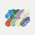 Toddler Gripper Ankle Sock 8-Pack - jade blue floral mix L