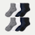 Women's Modern Rib Quarter Sock 8-Pack - White Black Mix L