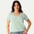 Women's Pima Cotton V-Neck T-Shirt - Mint Foam WO1 [8738]