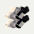 UltraLite Sport Merino Wool Blend Ankle Sock 6-Pack - black grey mix L