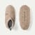 Women's Rose Embroidered Gripper Slipper - Soft Taupe Heather L [10282]