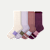 Women's Merino Wool Blend Calf Sock 4-Pack - Cocoa Purple Mix L [8677]
