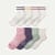 Women's Quarter Sock 8-Pack - Rose Stripe Mix L