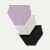 Women's Super Soft Brief 3-Pack - Lavender Grey Black Mix L