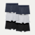 Men's Cotton Modal Blend Trunk 6-Pack - Grey Black Stripe Mix