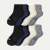 Men's Hybrid Ribbed Quarter Sock 8-Pack - black-white-mix - 2