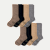 Merino Modern Rib Calf Sock 8-Pack - Grey Taupe Mix L