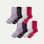 Women's Merino Wool Blend Half Calf Sock 8-Pack - Purple Pomegranate Mix L 