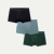 Men's Cotton Modal Blend Trunk 3-Pack - Green Fog Grey Mix L