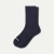 Modern Rib Half Calf Socks - midnight navy L [10047]