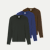 Men's Merino Wool Blend Crew Neck Long Sleeve T-Shirt 3-Pack - Moon Canteen Elm Mix L