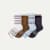 Youth Holiday Calf Sock 4-Pack - ginger bread fair isle mix L [10262]