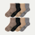 Men's Merino Modern Rib Quarter Sock 8-Pack - Taupe Grey Mix L