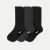 Women's Merino Cashmere Blend Calf Sock 3-Pack - Dark Mix L