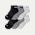 Men's Performance Compression Ankle Socks 6-Pack - black charcoal grey