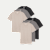 Men's Pima Cotton Slim Crew Neck T-Shirt 6-Pack - Taupe Boulder Mix