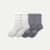 Men's Gripper Half Calf Sock 4-Pack - Grey Haze Mix L