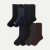 Men's Dress Calf Sock 8-Pack - Navy Stripe Mix L