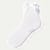 Lightweight Bow Quarter Socks - white L [9390]
