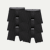 Men's Active Flyless Boxer Brief Black Solid 6-Pack L