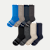 Men's Merino Wool Blend Calf Sock 8-Pack - Pebble Dark Mix L