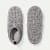 Marl Gripper Slipper Medium Grey Heather L Front + Back