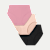 Womenâ€™s No Show High Rise Brief 3-Pack - Rose Sandstone Black Mix L