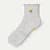 Women's Ruffle Rib Quarter Socks - grey floral L [9300]