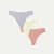 Women's No Show Thong 3-Pack - Nimbus Meringue Coco Mix L