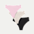 Women's Super Soft Thong 3-Pack - Pink Heather Black Mix L