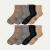 Merino Modern Rib Quarter Sock 8-Pack - Grey Taupe Mix L