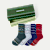 Youth Merino Wool Blend Calf Sock 4-Pack Gift Box - glacier red mix L [10235]