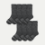 Merino Wool Blend Calf Sock 8-Pack - charcoal L