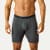 Men's Cotton Modal Blend Long Boxer Brief - Midnight Navy Stripe MO1 [8969]