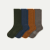 Men's Modern Rib Calf Sock 4-Pack - toffee moonlight mix L