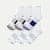 Men's Golf Quarter Sock 6-Pack - cocoa blue white mix L